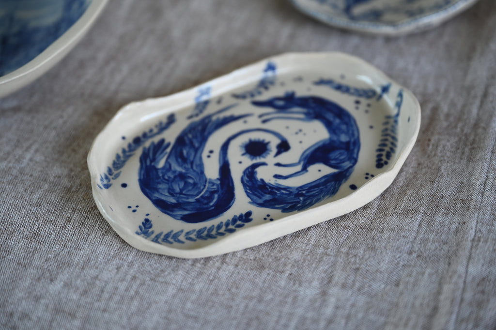 Bordje met Vos en Zwaan