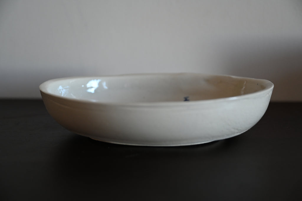 Ovale schaal met reiger