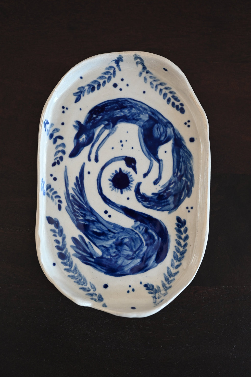 Bordje met Vos en Zwaan